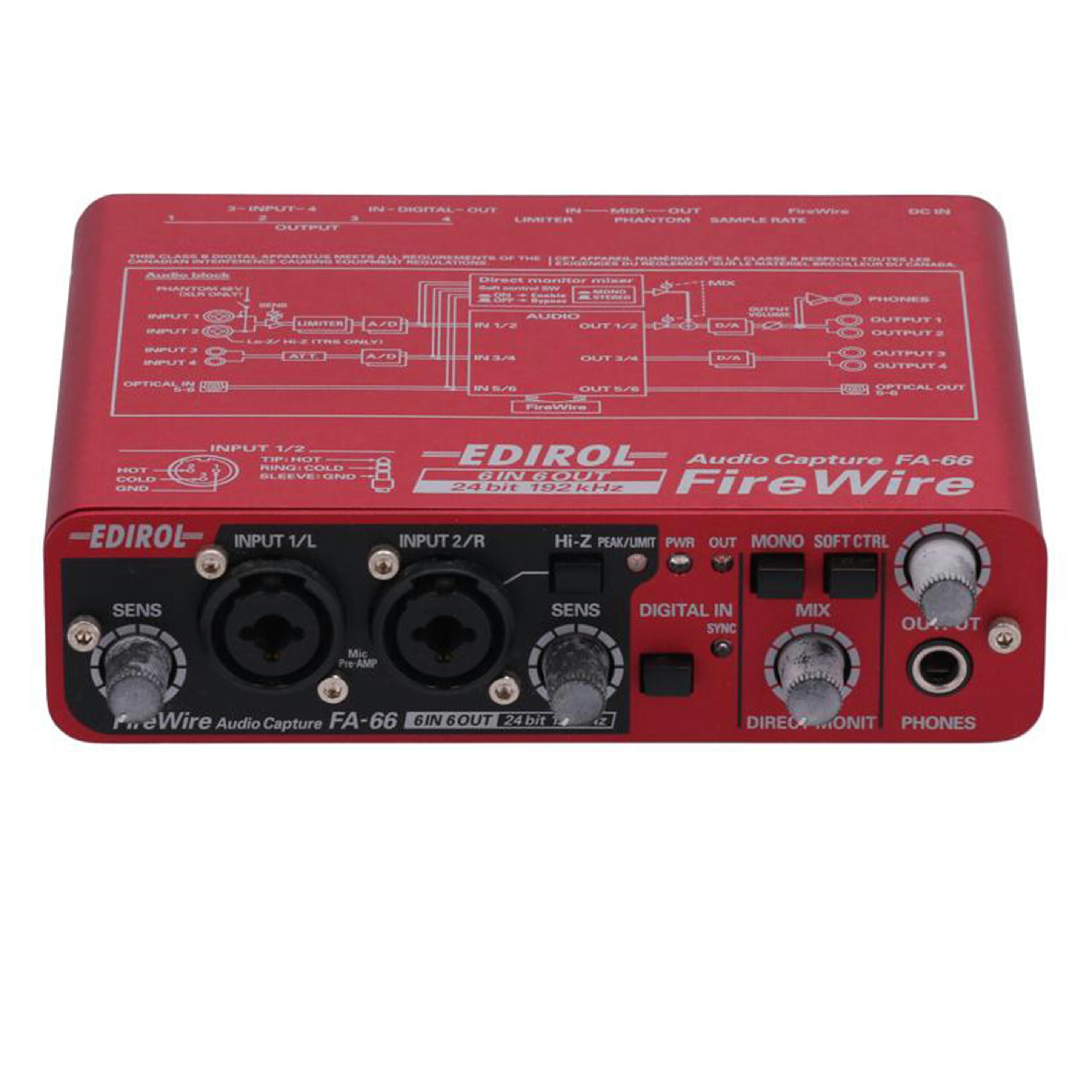 SDIROL エディロル/オーディオインターフェース／FireWire専用/FA-66//BW23139/Bランク/69