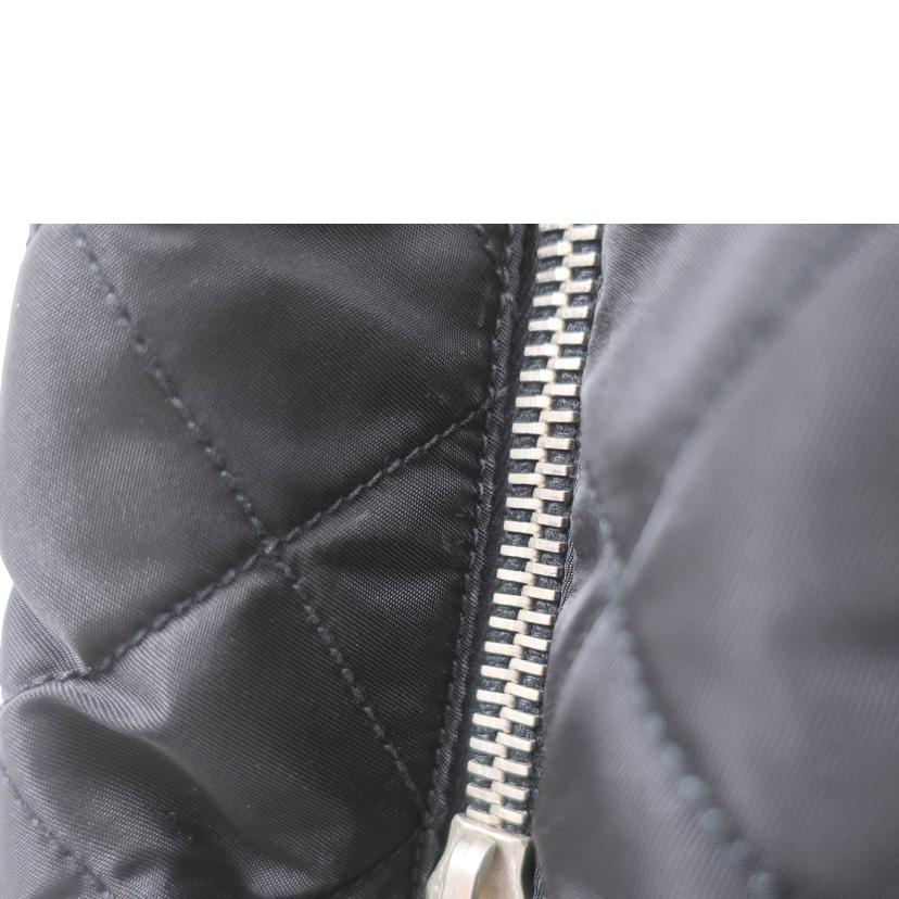 PRADA プラダ/ナイロン　キルティングチェーンショルダーバッグ　ブラック//ABランク/65