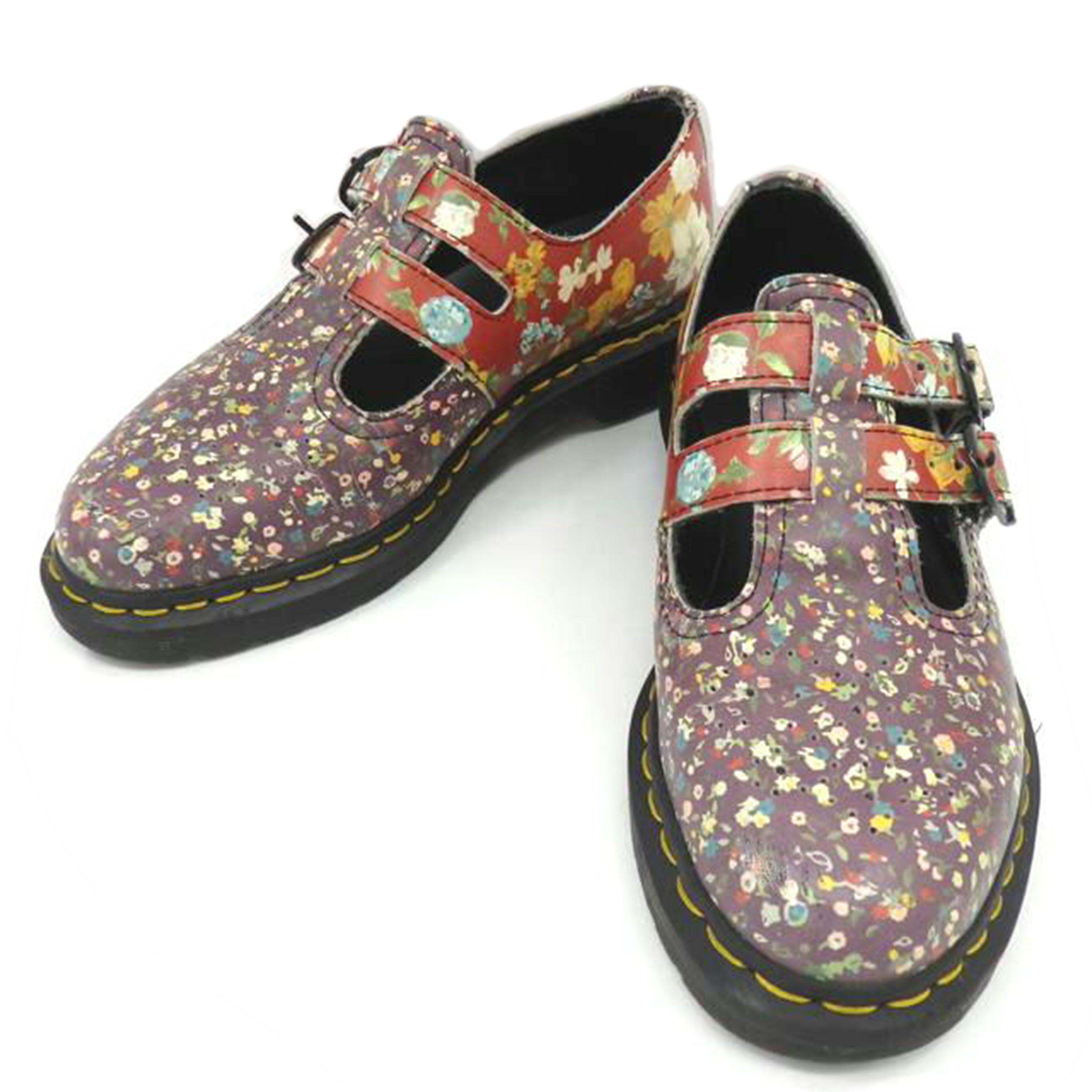Dr．Martens　/メリージェーン　花柄　ダブルストラップ/8065 FC//BCランク/77