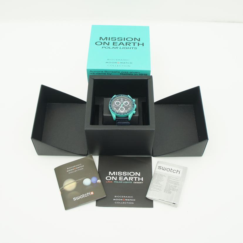 OMEGA×swatch オメガ×スウォッチ/MISSION　ON　EARTH　POLAR　LIGHTS/SO33L103//SAランク/78