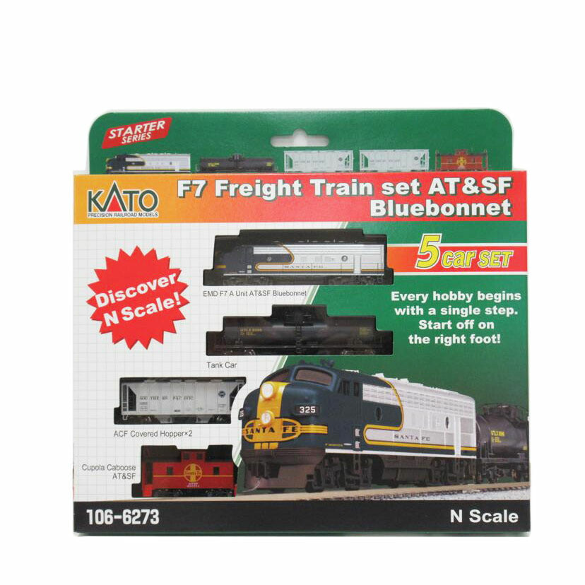 KATO/Nゲージ／F7貨物列車セット　AT＆SFブルーボンネット/106-6273//SAランク/63