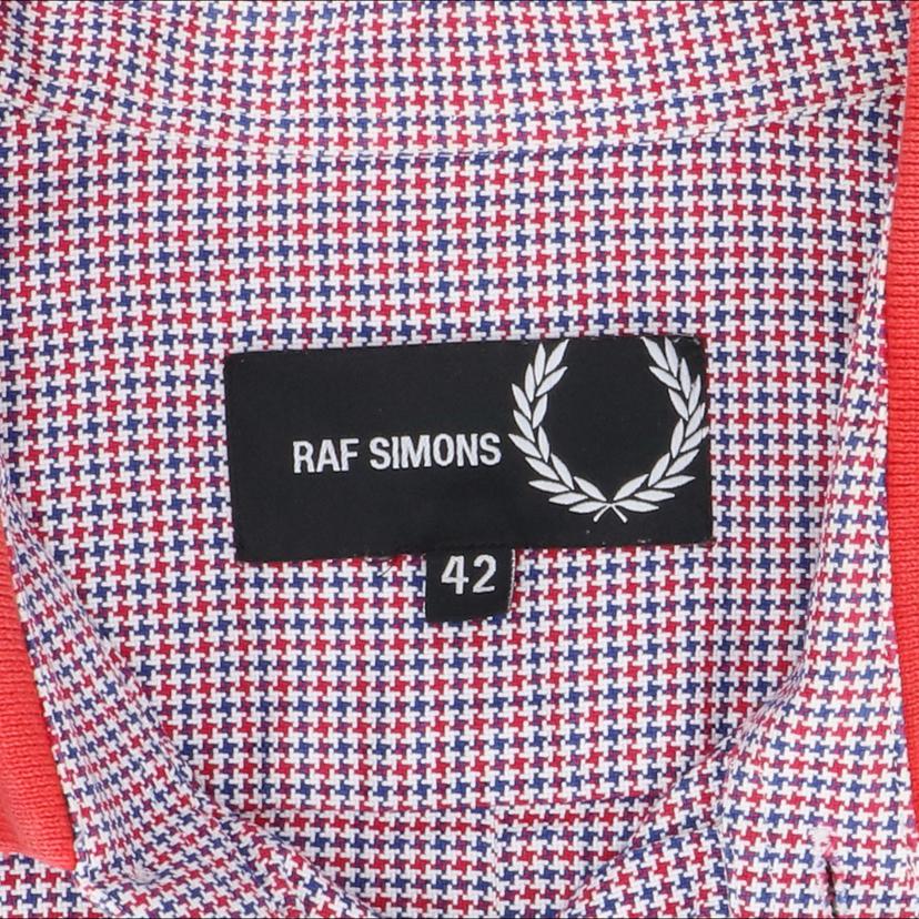 RAFSIMONS ラフシモンズ×フレッドペリー/xFREDPERRY／リブニットポロシャツ／千鳥格子／希少／入手困難//ABランク/24