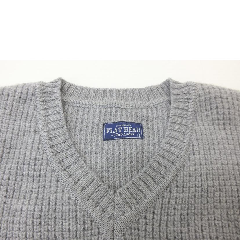 THE　FLAT　HEAD フラットヘッド/ウールVネックニット/CL-KT008//ABランク/88
