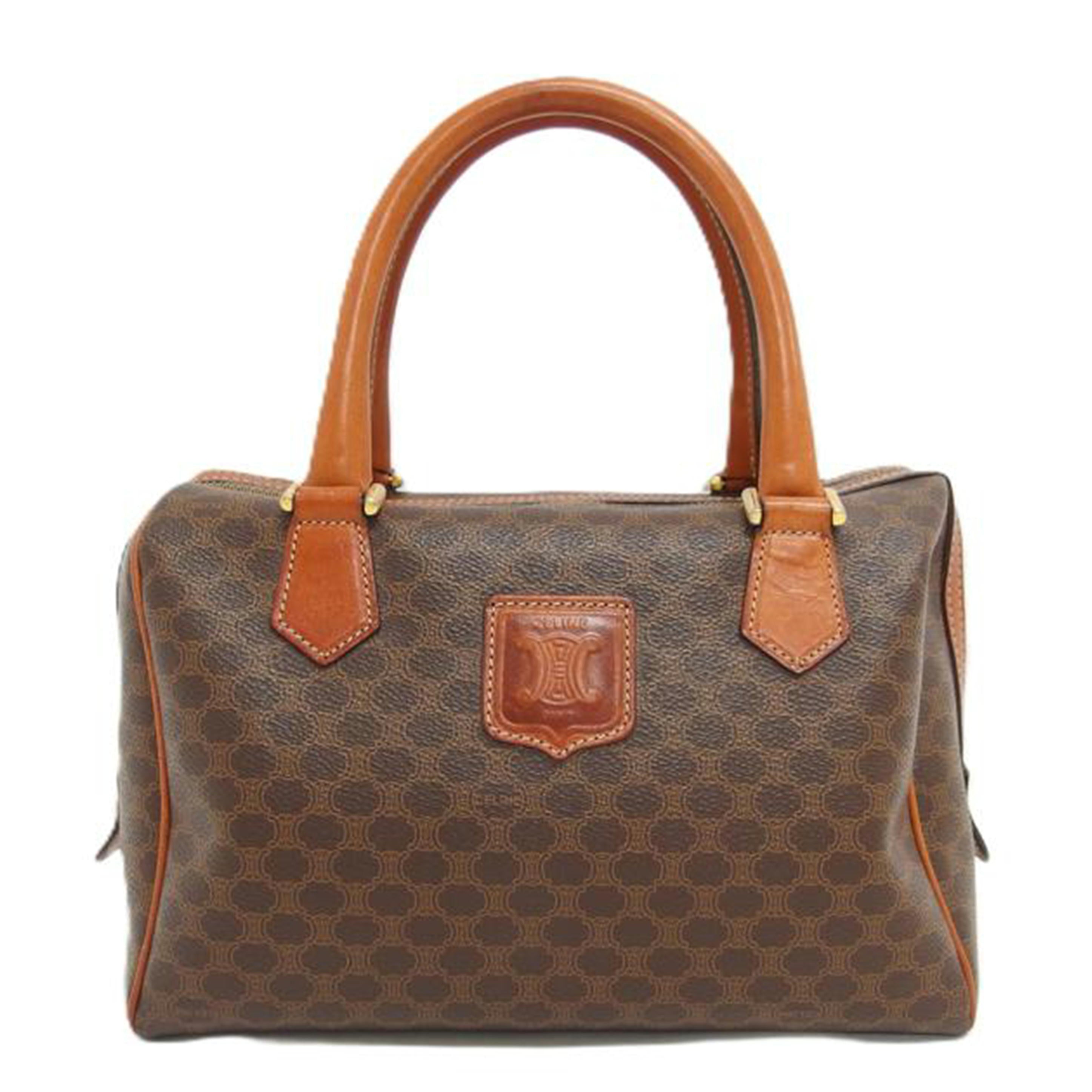 お値下げ　CELINE ダッフルバッグ ブラウン キャンバス ジップラウンドケース / トリオンフキャンバス ＆ カーフスキン