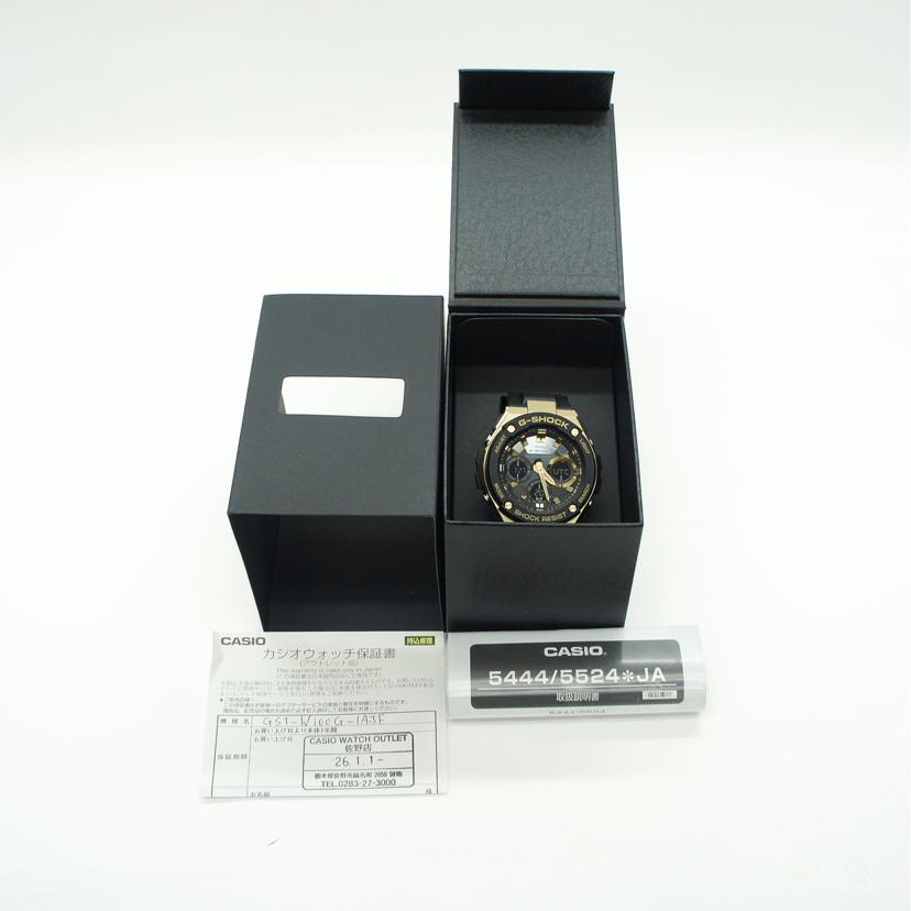 CASIO カシオ/G－SHOCK／Gスチール／電波ソーラー/GST-W100G-1AJF//252***************/SAランク/94