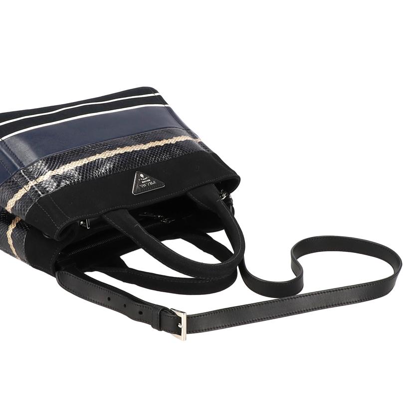 PRADA/カナパミニ／パイソン×レザー×キャンバス/1BG429//Aランク/85
