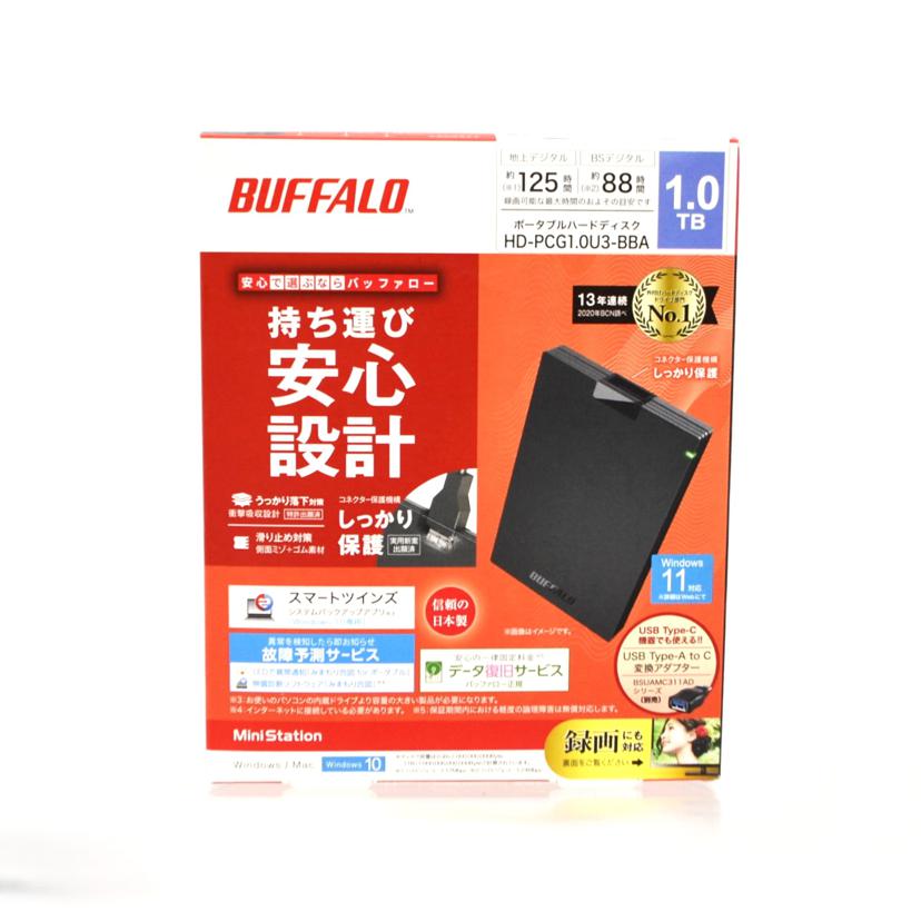 BUFFALO バッファロー/ポータブルHDD　1TB/HD-PCG1.0U3-BBA//Sランク/75