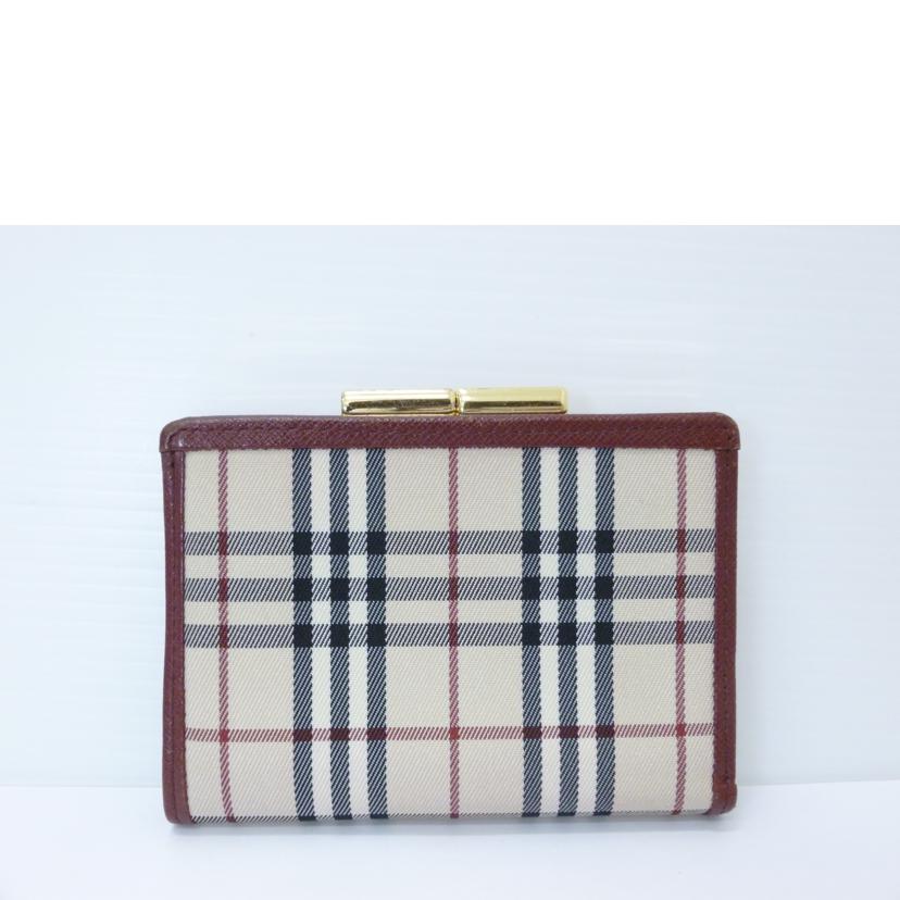 BURBERRY バーバリー/2つ折りノヴァチェックがま口財布//Bランク/88