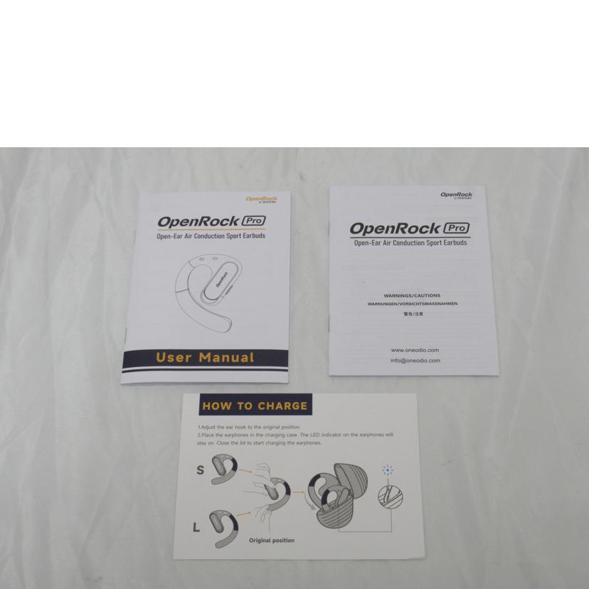ワイヤレスイヤホン／開放型/Open Rock Pro//ABランク/63