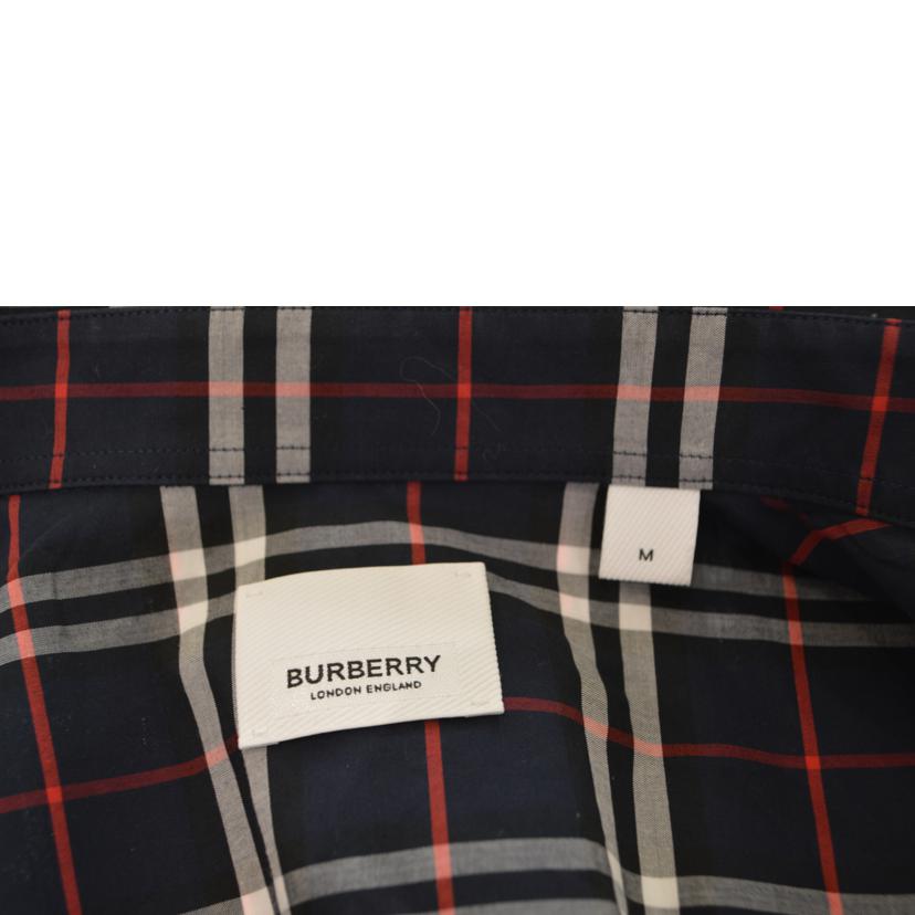 BURBERRY　 バーバリー/ノバチェックメンズシャツ／ネイビー／Mサイズ/8018640//ABランク/89