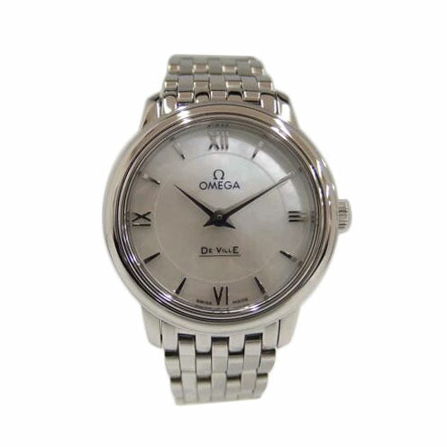 OMEGA オメガ/デヴィル・プレステージ／シェル文字盤／クォーツ/424.10.27.60.05.001//927*****/Aランク/82