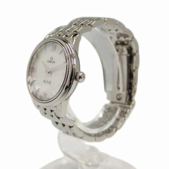 OMEGA オメガ/デヴィル・プレステージ／シェル文字盤／クォーツ/424.10.27.60.05.001//927*****/Aランク/82