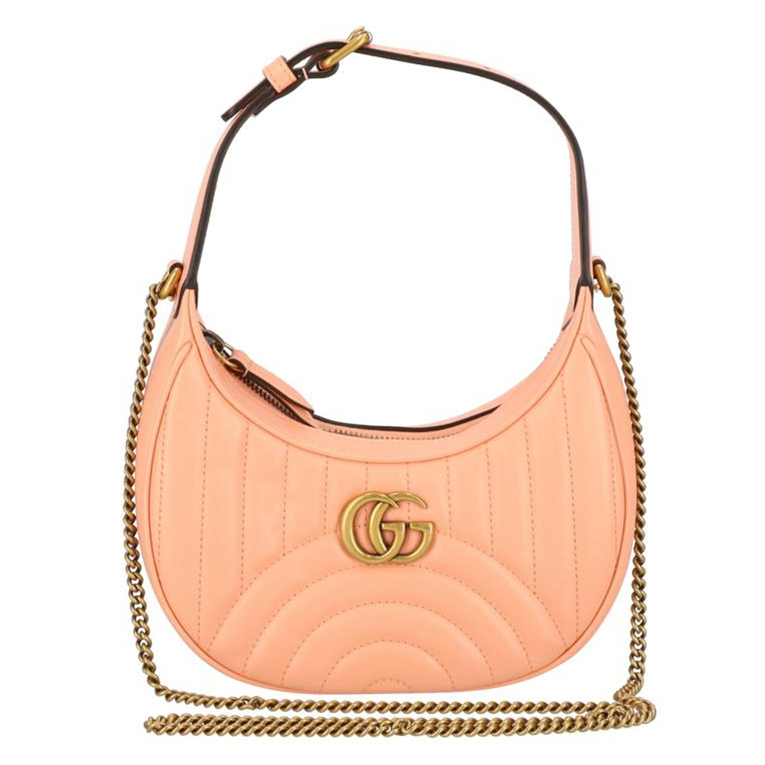 GUCCI グッチ/GGマーモントハーフムーン2Wayハンド／ピンク/699514//041*/SAランク/78