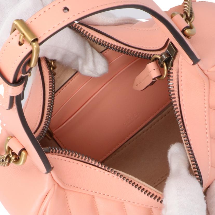 GUCCI グッチ/GGマーモントハーフムーン2Wayハンド／ピンク/699514//041*/SAランク/78