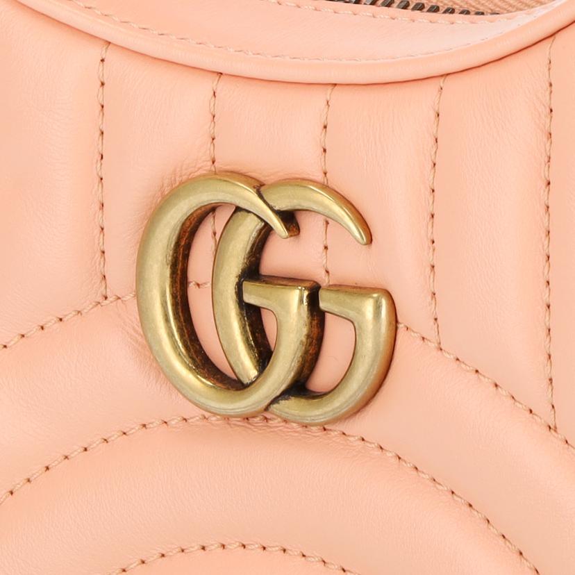 GUCCI グッチ/GGマーモントハーフムーン2Wayハンド／ピンク/699514//041*/SAランク/78