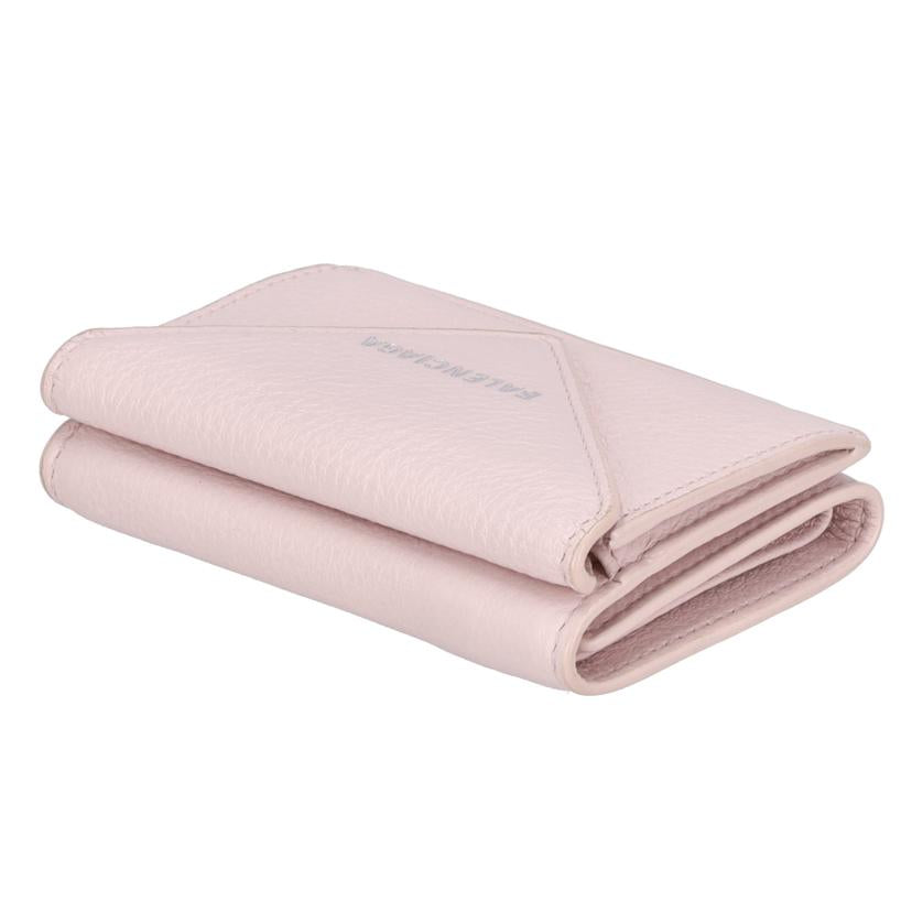 BALENCIAGA バレンシアガ/BALENCIAGA　／　バレンシアガペーパーミニ　コンパクトウォレット　レザー　ピンク/391446//203***/ABランク/19