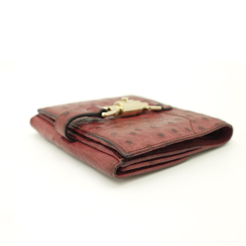 GUCCI グッチ/Wホックジャッキー二つ折り財布／ワインレッド/141435//366*/ABランク/69