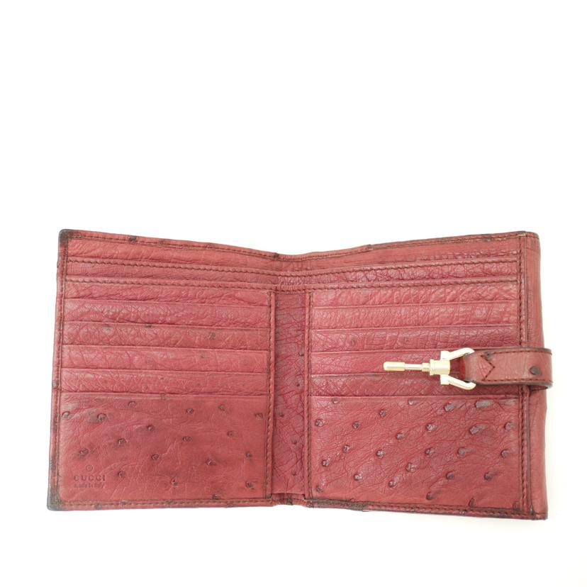 GUCCI グッチ/Wホックジャッキー二つ折り財布／ワインレッド/141435//366*/ABランク/69