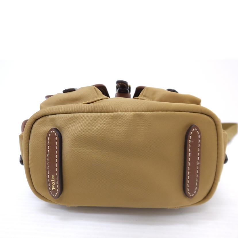 POLO　RALPH　LAUREN ポロ　ラルフローレン/レザートリムツイル　バックパック/Bellport//Aランク/88