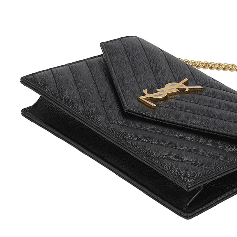 SAINT　LAURENT サンローラン/カサンドラエンベロープチェーンウォレット/393953//081/Aランク/24