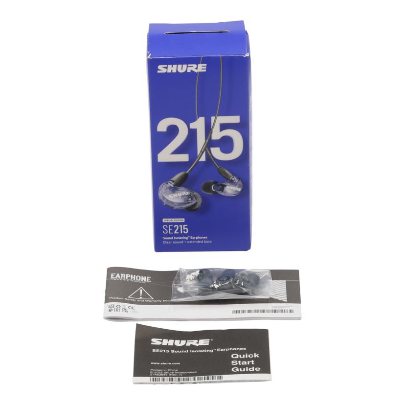 SHURE シュア　/有線イヤホン／SE215　Special　Edition/SE215SPE-PL-A//3CE18838166/ABランク/77