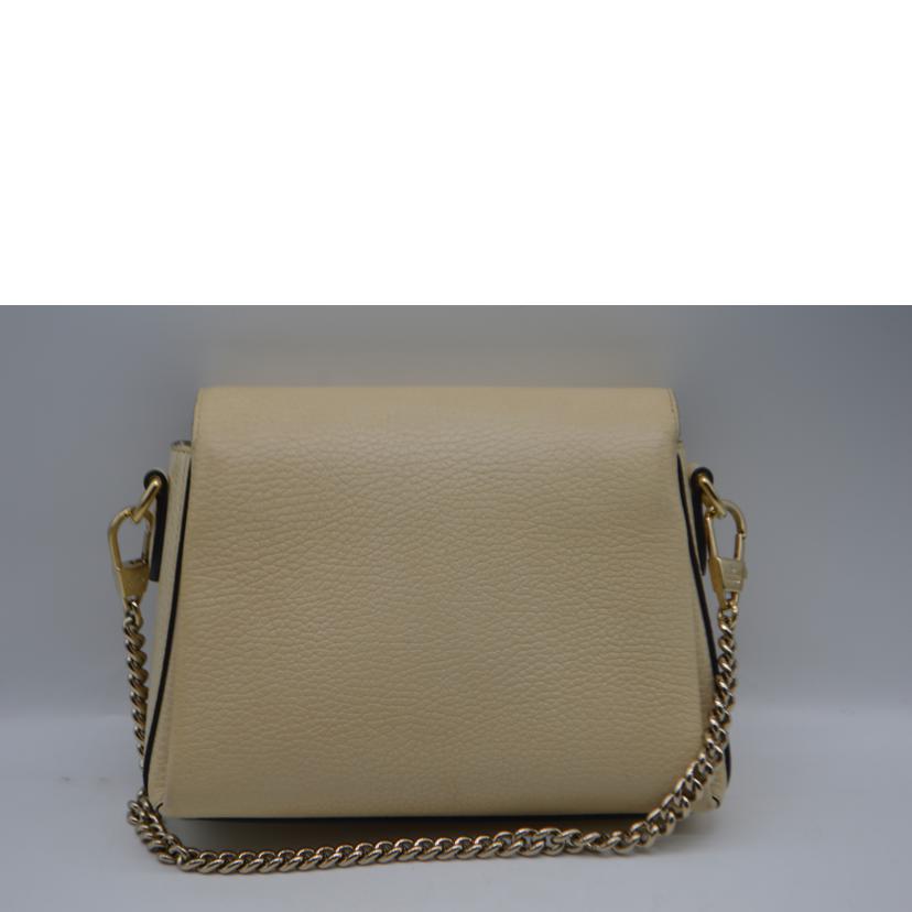 GUCCI グッチ/インターロッキングGチェーンレザーショルダー／アイボリー/607720//Bランク/89