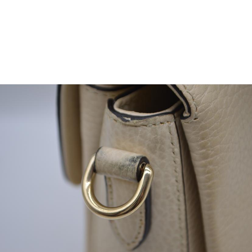 GUCCI グッチ/インターロッキングGチェーンレザーショルダー／アイボリー/607720//Bランク/89