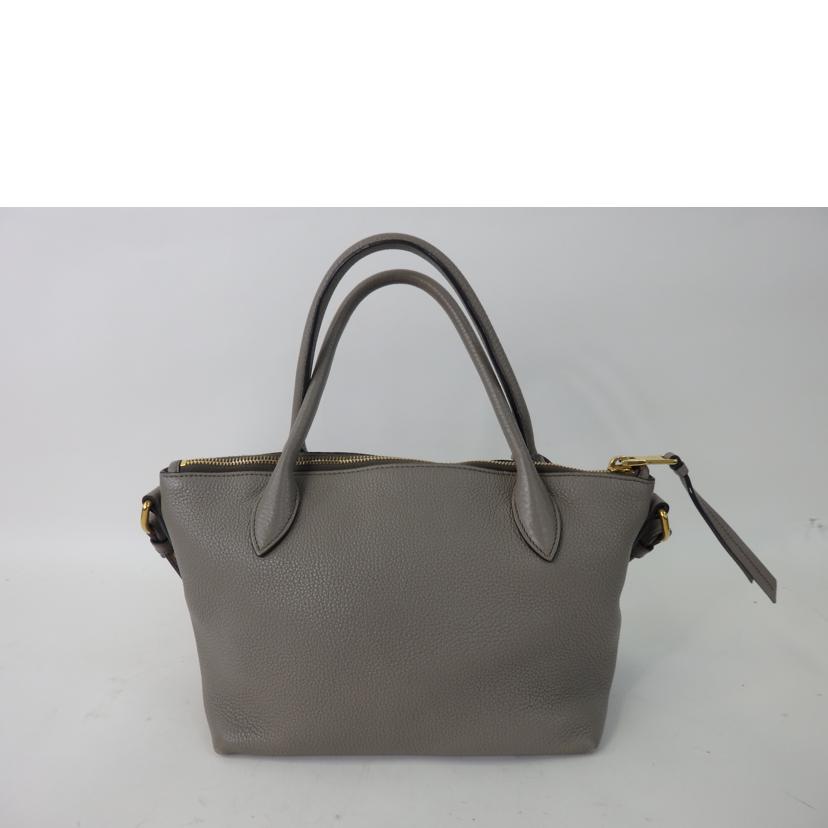 PRADA プラダ/レザー2wayショルダーバッグ／グレー/1BA111//158/Bランク/84