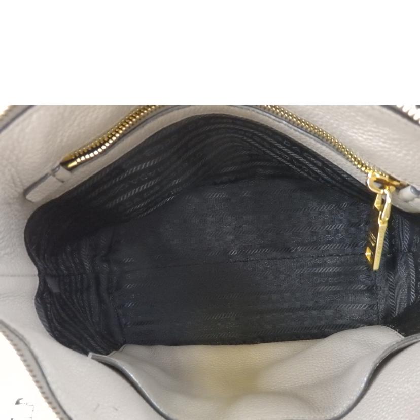 PRADA プラダ/レザー2wayショルダーバッグ／グレー/1BA111//158/Bランク/84