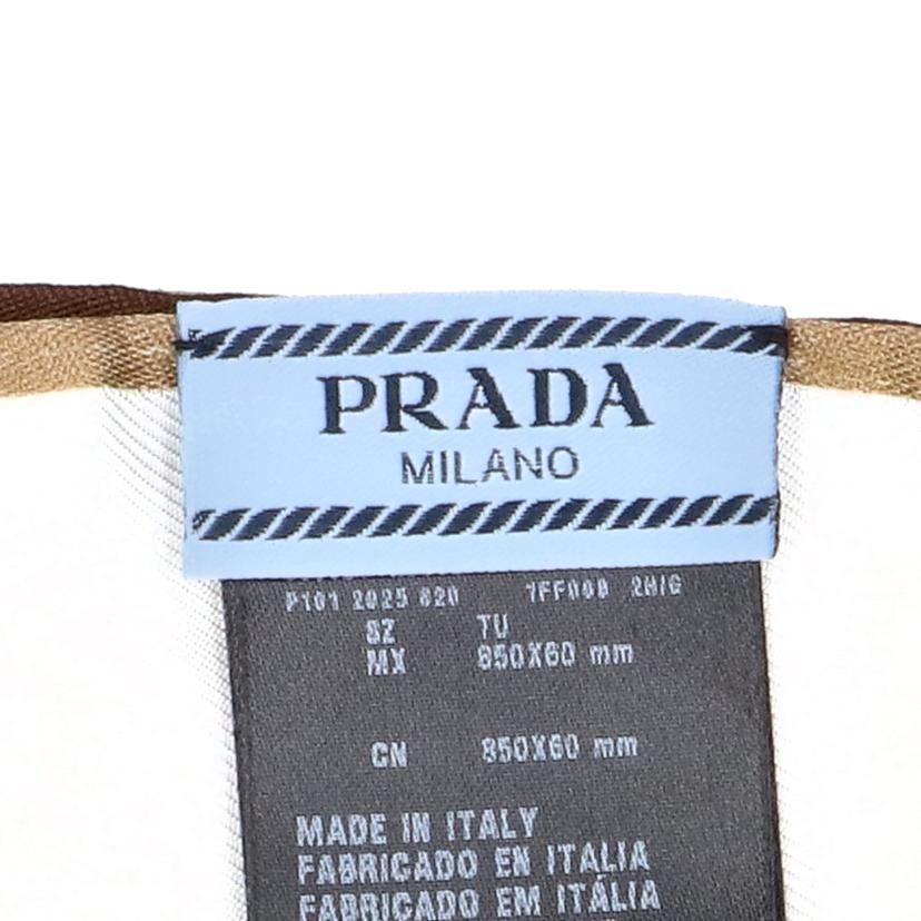 PRADA プラダ/PRADA／ロゴプリントシルクスキニースカーフ//Aランク/75