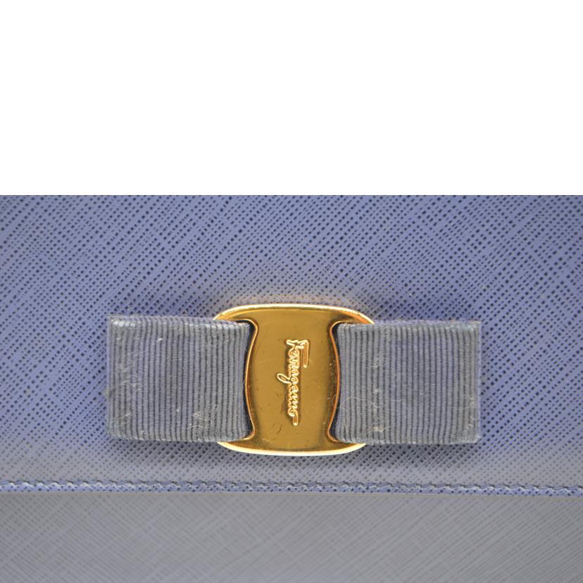 Ferragamo フェラガモ/ヴァラリボンチェーンレザーショルダー/AU-21/E1480//Bランク/89