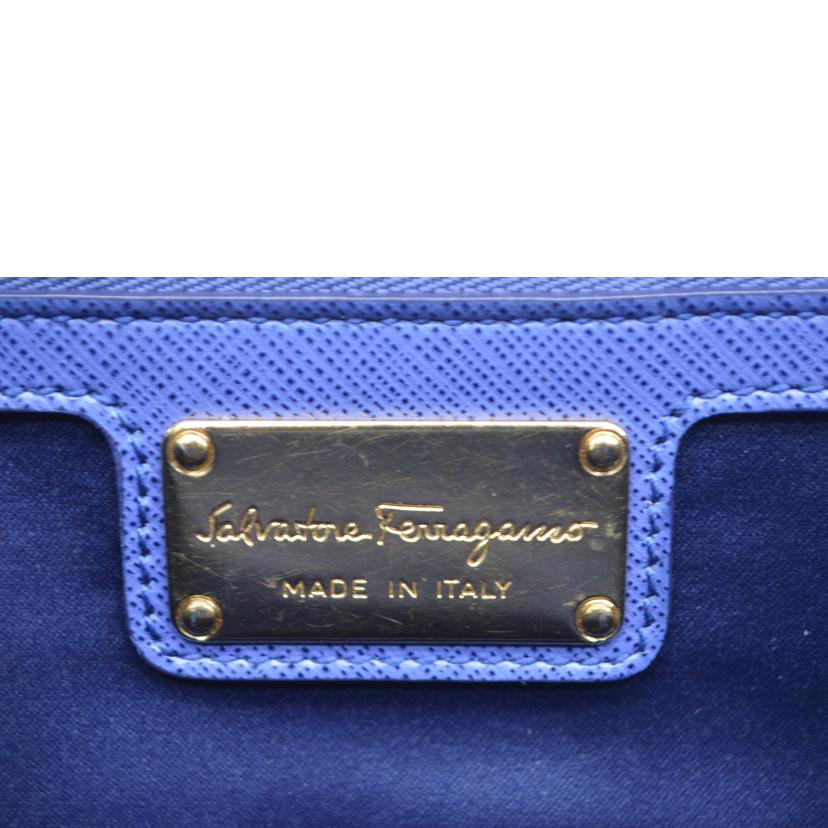 Ferragamo フェラガモ/ヴァラリボンチェーンレザーショルダー/AU-21/E1480//Bランク/89
