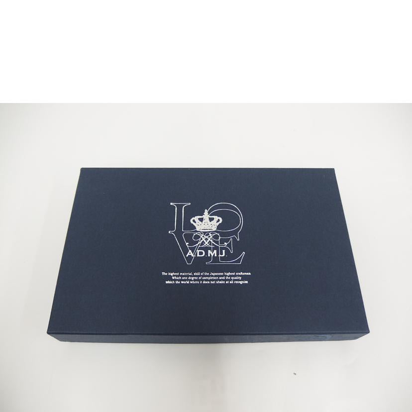 A.D.M.J エーディーエムジェー/A.D.M.J クロコ型押しランドファスナー財布/WH//ABランク/82