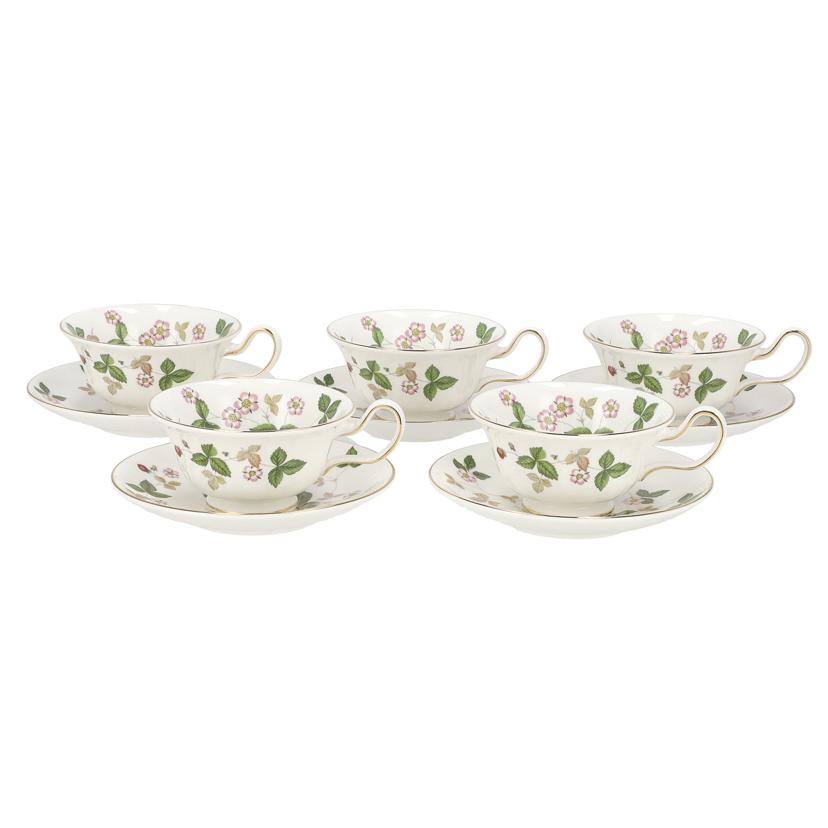 WEDGWOOD ウェッジウッド/ワイルドストロベリーカップ＆ソーサー5客セット//Aランク/94