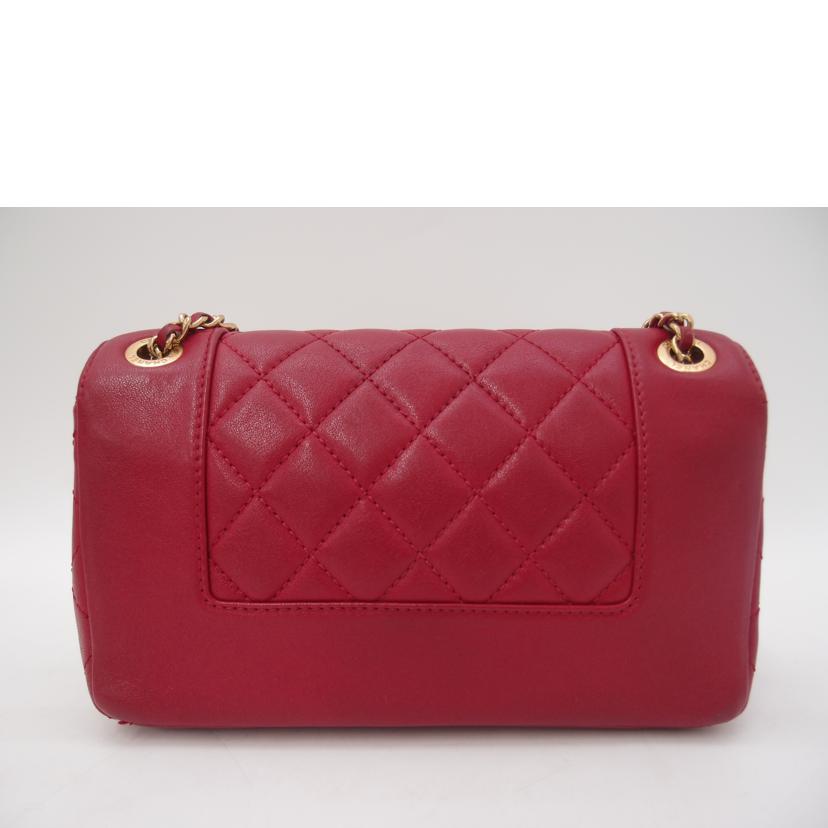 CHANEL シャネル/ターンロックチェーンショルダー／レッド//215*****/Aランク/69