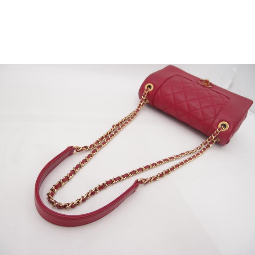 CHANEL シャネル/ターンロックチェーンショルダー／レッド//215*****/Aランク/69