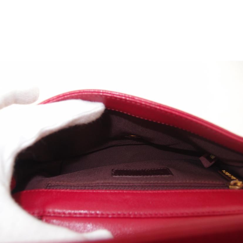 CHANEL シャネル/ターンロックチェーンショルダー／レッド//215*****/Aランク/69