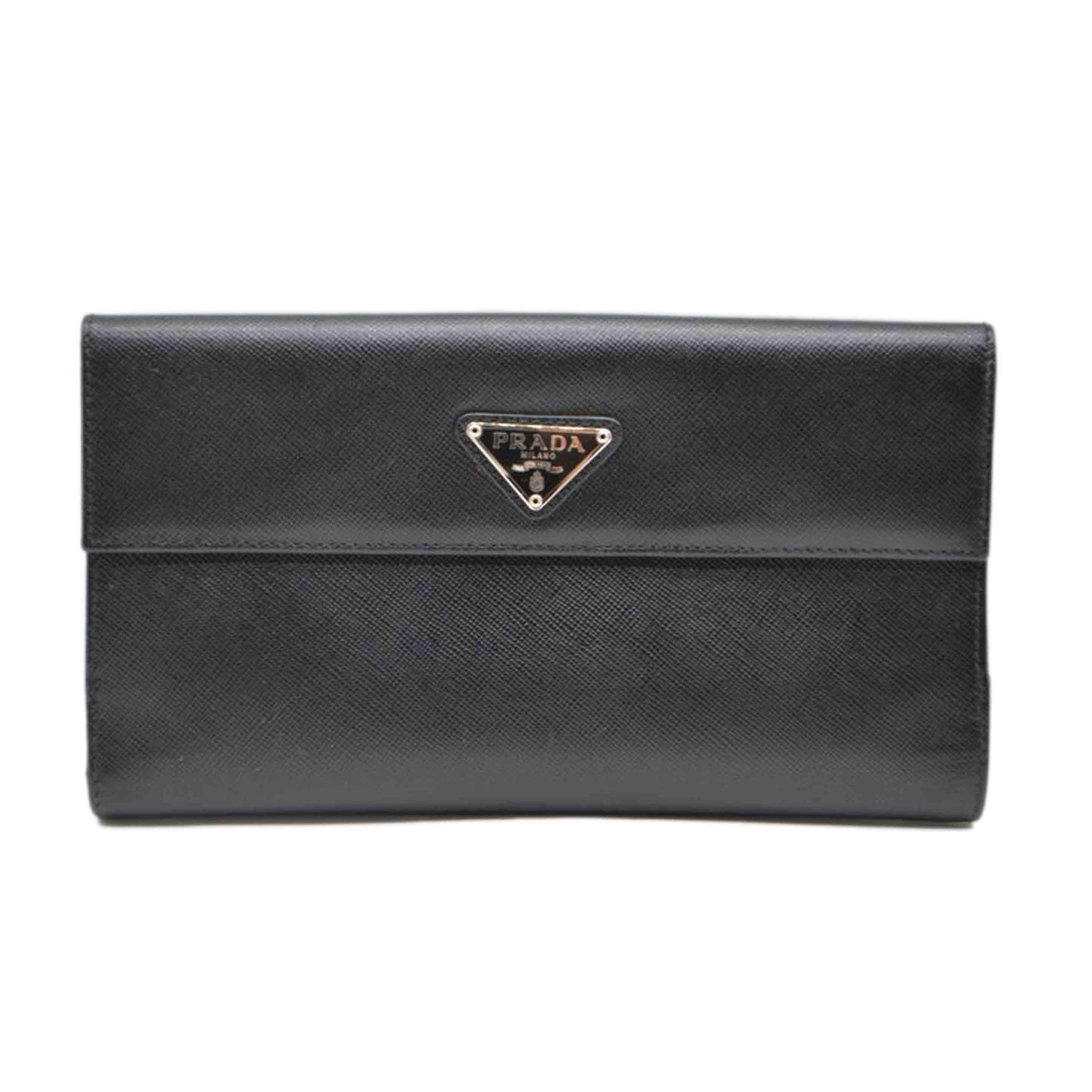 PRADA プラダ/サフィアーノメタルジップレザー長財布／ネロ/1M1133//164/ABランク/89