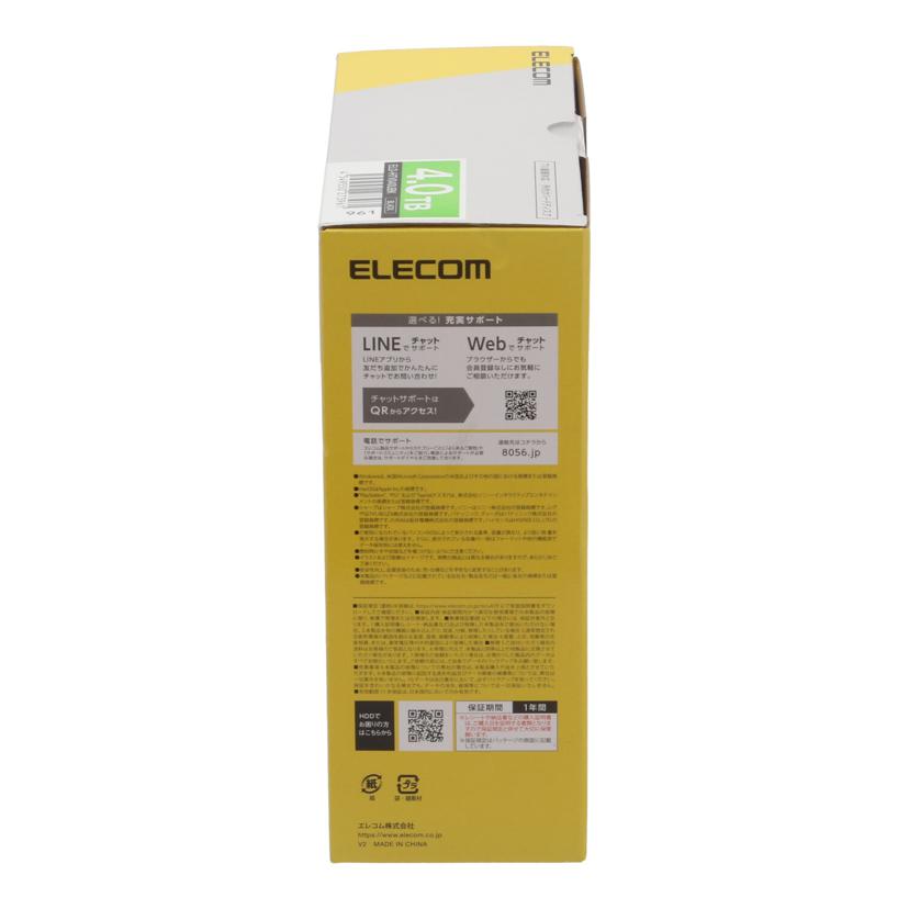 ELECOM エレコム　/外付けHDD　4TB　未使用/ELD-HTV040UBK//257F01523786W1/Sランク/70