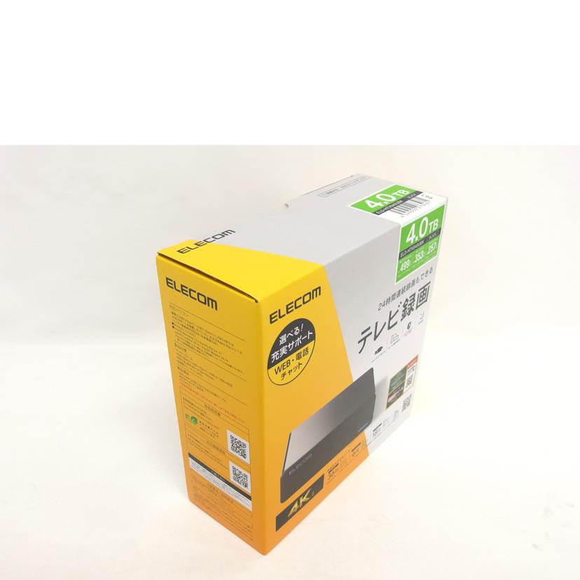 ELECOM エレコム/4．0TB外付けHDD/ELD-HTV040UBK//144F01540617W1/Sランク/04