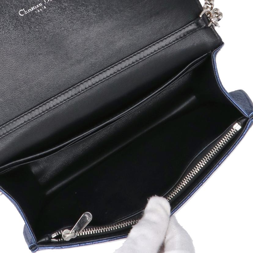 Dior ディオール/カナージュチェーンショルダー／ブルー//12-*******/Aランク/75