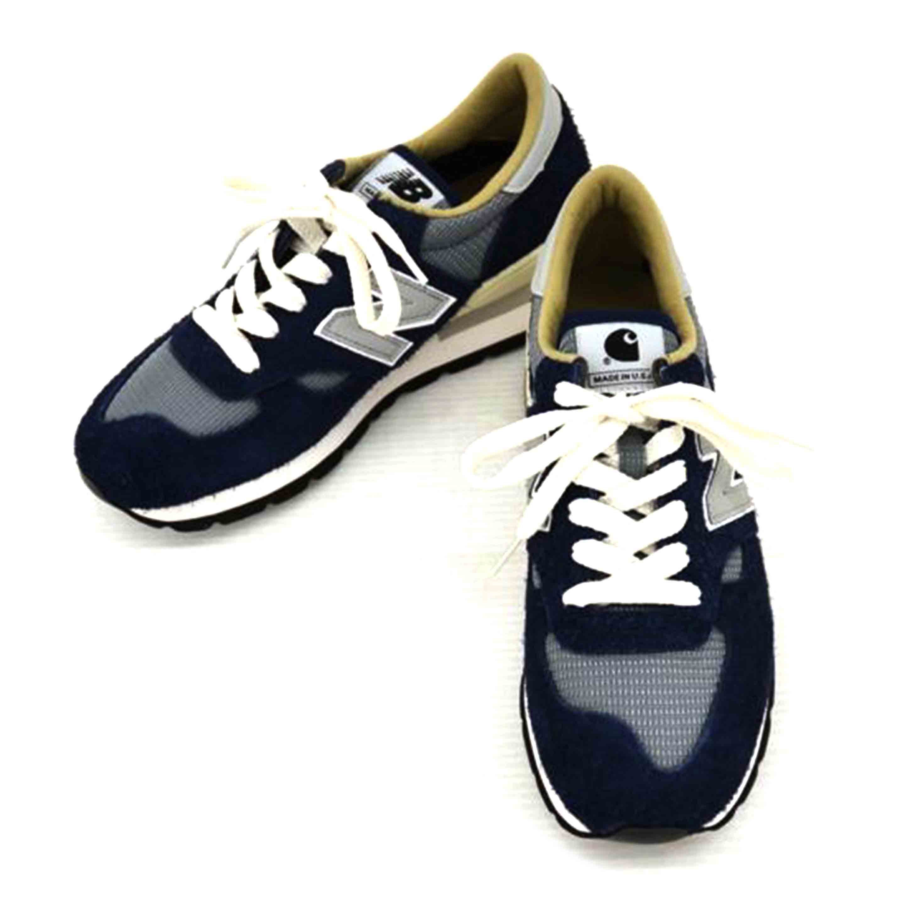new　balance×carhartt ニューバランス×カーハート/カーハートWIP×990V1／ダークネイビー／プッシーウィローグレー/M990CH1//SAランク/75