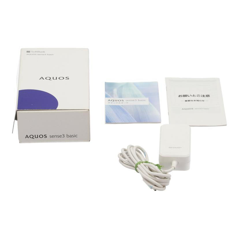 SHARP　SoftBank シャープ　/スマートフォン／AQUOS　sense3　basic　32GB/907SH//357984100130370/Bランク/18