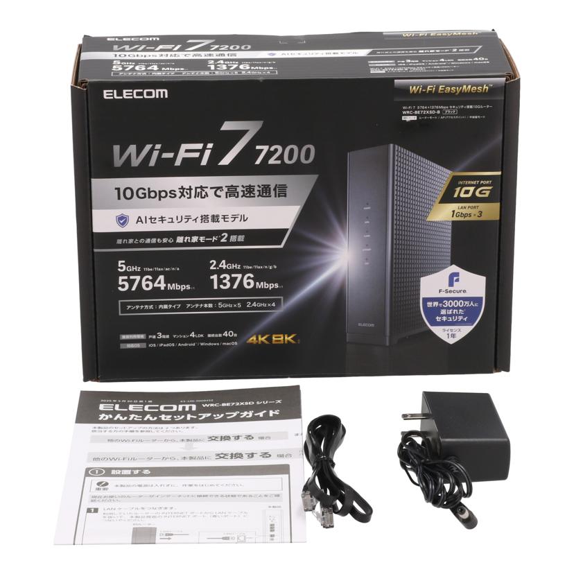 ELECOM エレコム /Wi-Fi7対応無線LANルーター/WRC-BE72XSD-B//0959L774500507A/Aランク/24