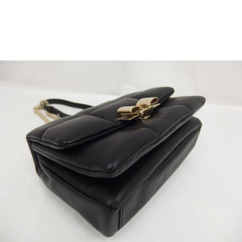 S．Ferrgamamo フェラガモ/ヴァラリボンキルティングチェーンショルダー//ABランク/82