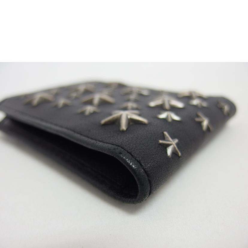 JIMMY　CHOO ジミーチュウ/スタッズ／二つ折り財布／ブラック//ABランク/18