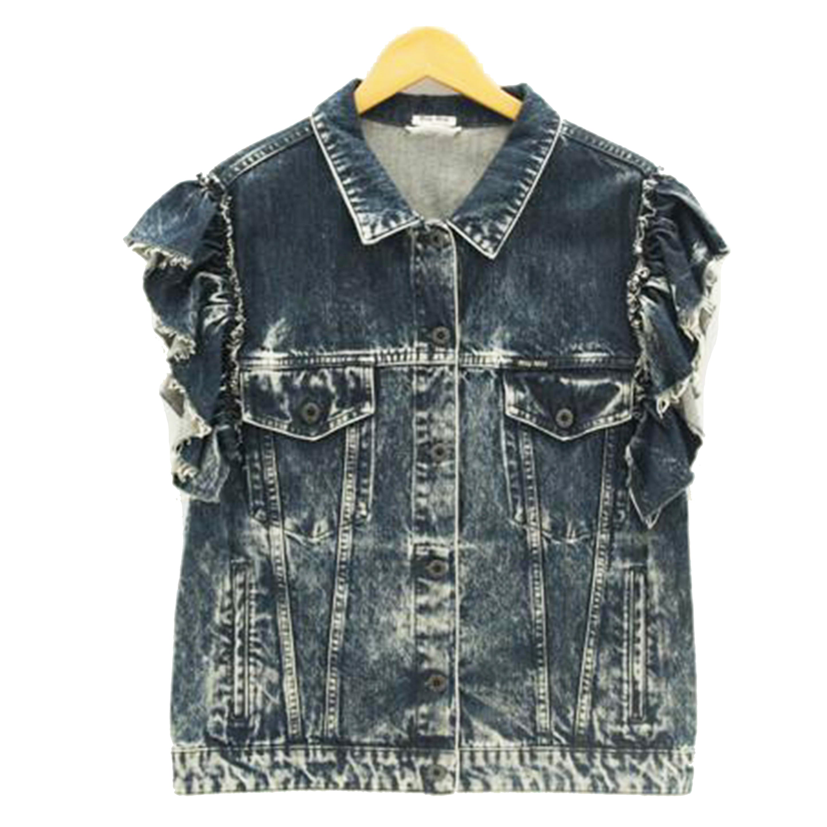 MIUMIU ミュウミュウ/フリル付きデニムベスト/GWB077//Aランク/09