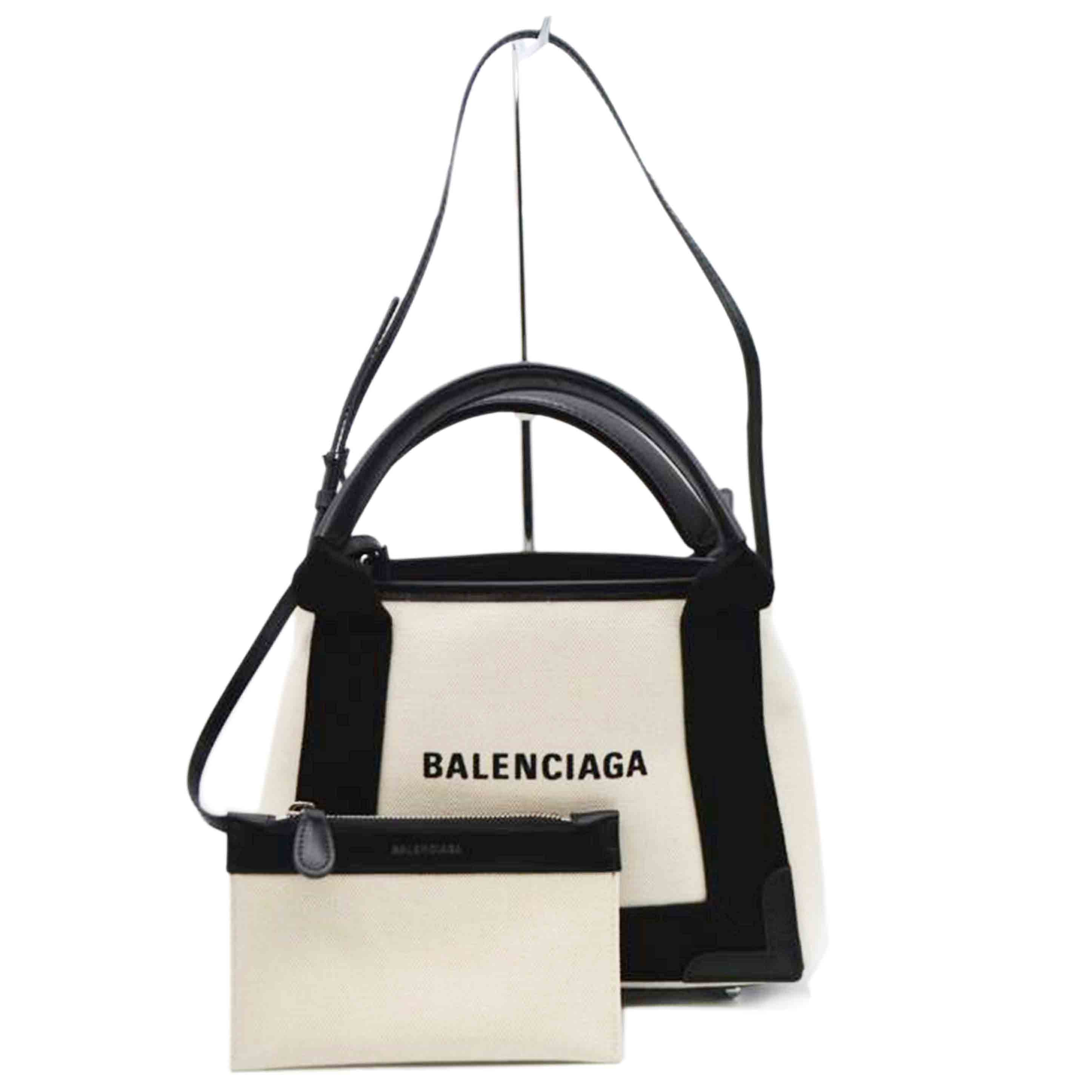 BALENCIAGA　 バレンシアガ/ネイビーカバスXS／ナチュラルブラック/390346//528***/SAランク/89