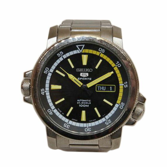 SEIKO/SEIKO　5　SPORTS　オートマSS／イエローインナーロータリングベゼル/SNZJ61K1//0O0***/ABランク/92