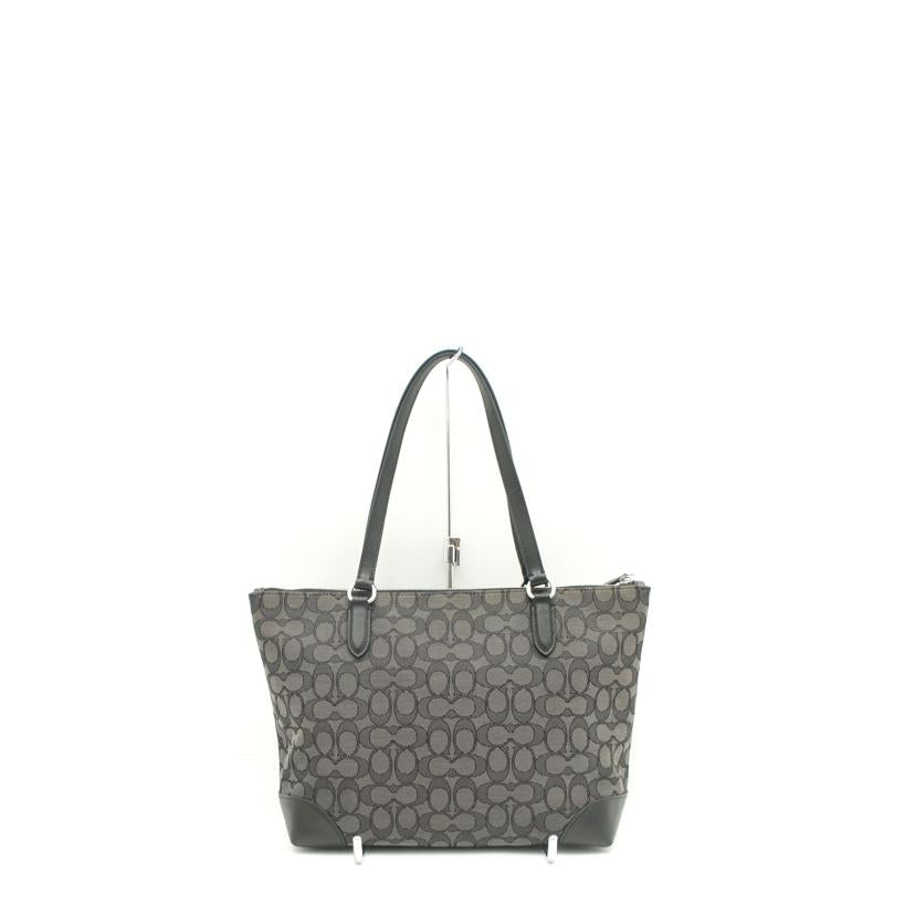 COACH ｺｰﾁ/シグネチャーキャンバスジップトート／ブラック/F29958//G21**/Aランク/75
